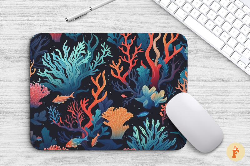 beautiful-colorful-coral-mouse-pad