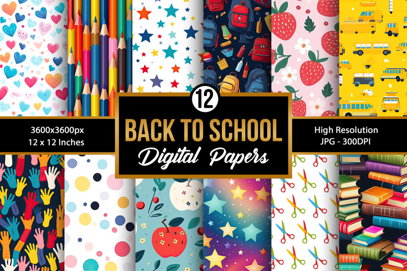 back-to-school-digital-paper-seamless-patterns