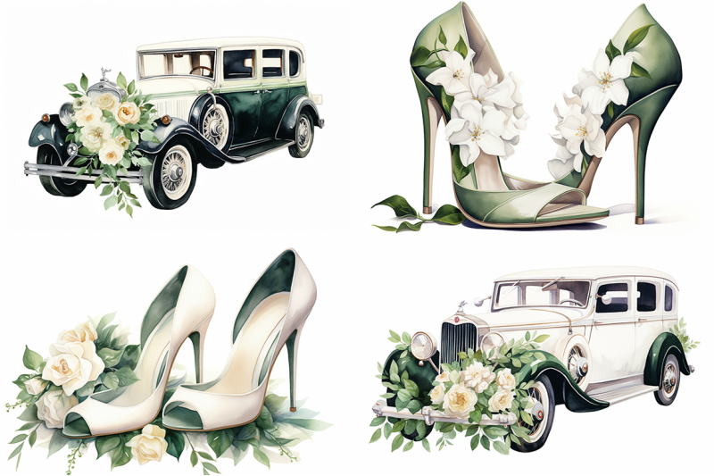 white-wedding-watercolor-collection