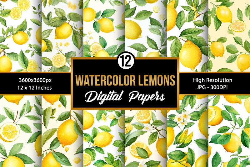 watercolor-lemons-seamless-pattern-lemons-digital-papers