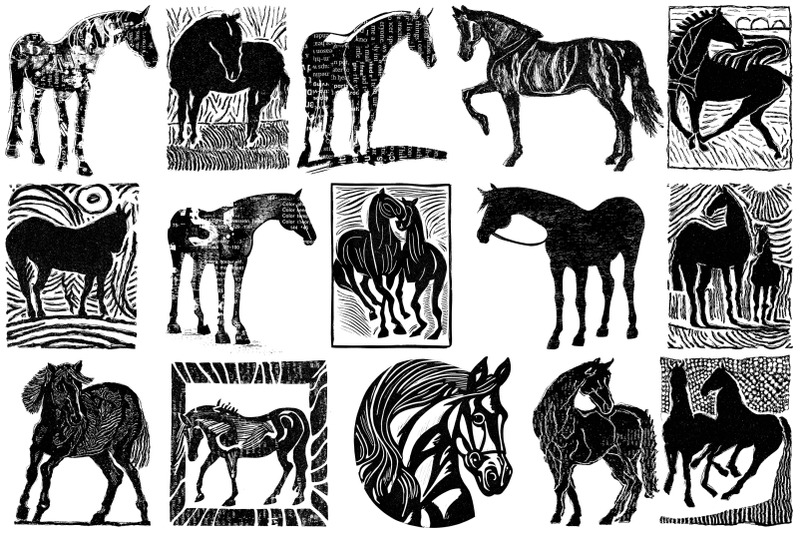 art-horses-png-graphics-collection