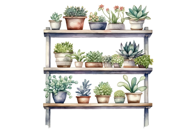 plants-on-shelves-watercolor-clipart