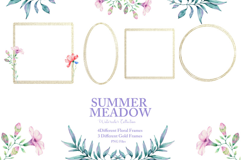summer-meadow-watercolor-collection