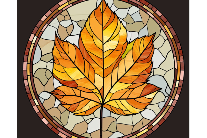 autumn-leaves-png-stained-glass-clipart