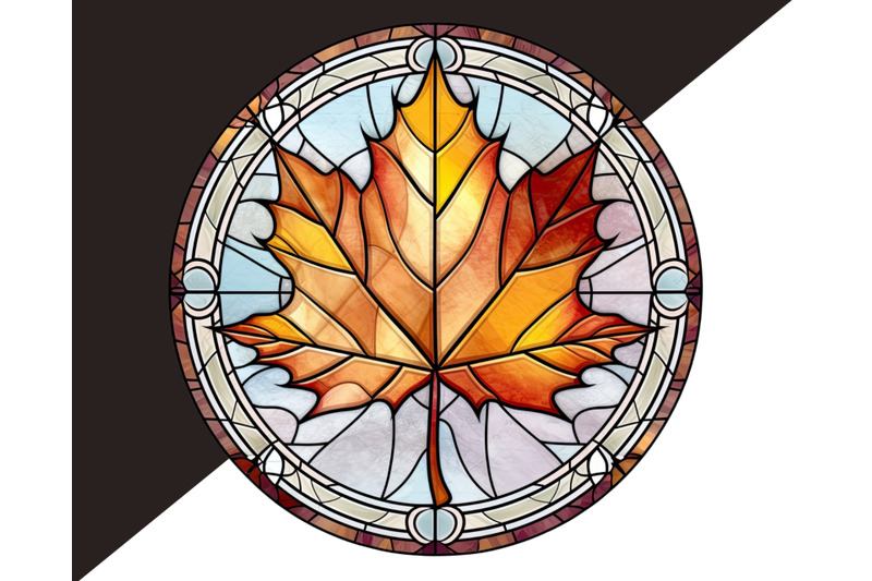 autumn-leaves-png-stained-glass-clipart