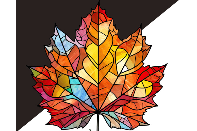 autumn-leaves-png-stained-glass-clipart