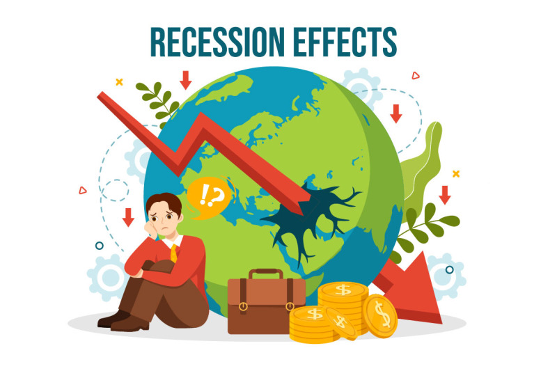 14-recession-effects-vector-illustration