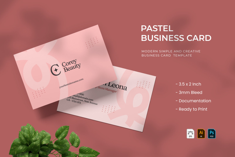 pastel-business-card