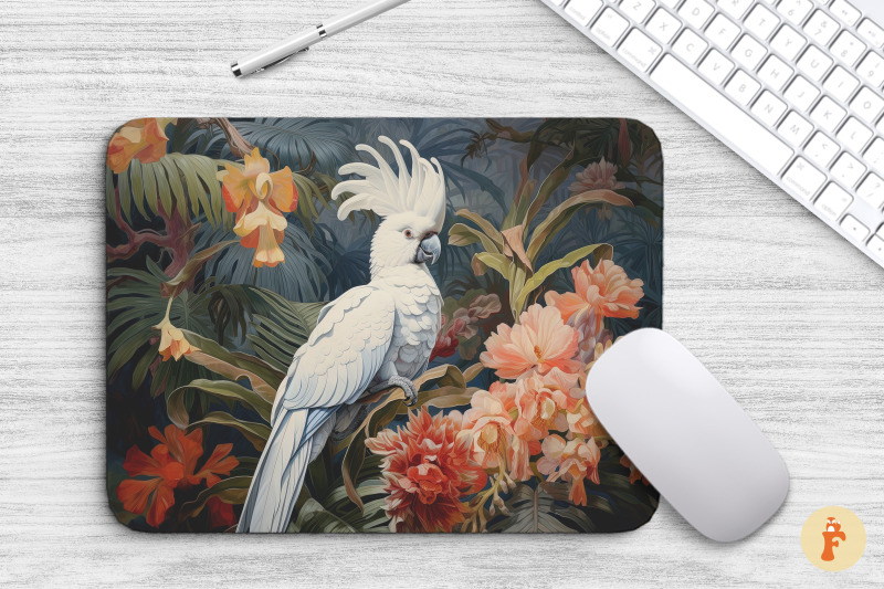 mouse-pad-tropical-cockatoo