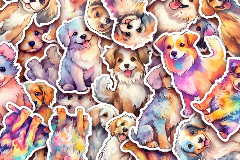 56-watercolor-dogs-png-stickers-for-cricut