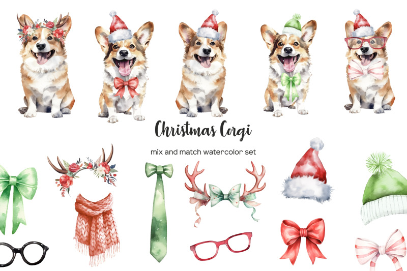 watercolor-christmas-corgi-clipart-xmas-dogs-clip-art