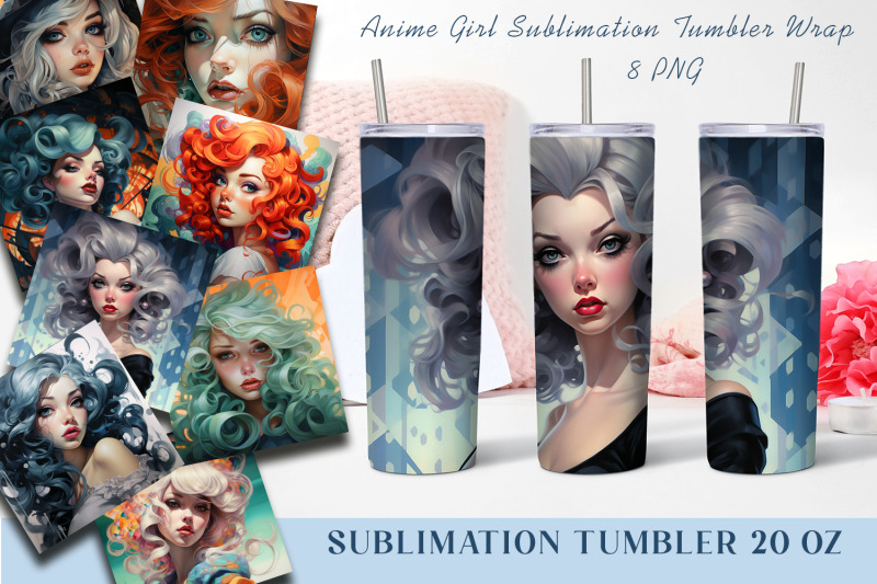 anime-girl-tumbler-sublimation-tumbler-wrap-bundle