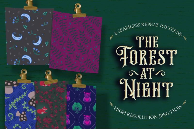 the-forest-at-night-pattern-mini-bundle