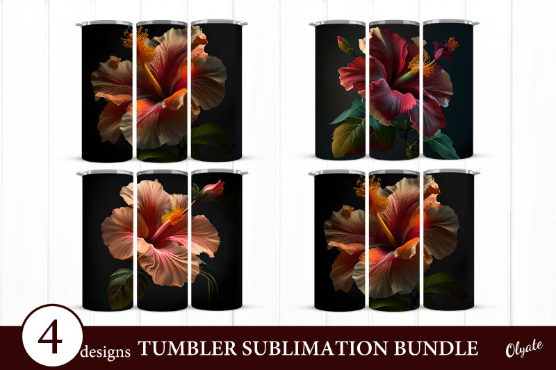 hibiscus-tumbler-bundle-flower-tumbler-sublimation-wrap