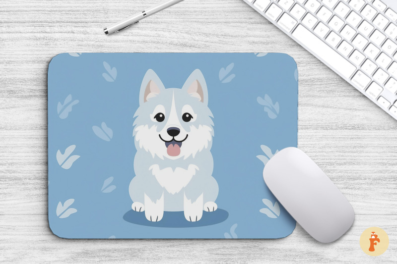 mouse-pad-cute-cartoon-husky-dog