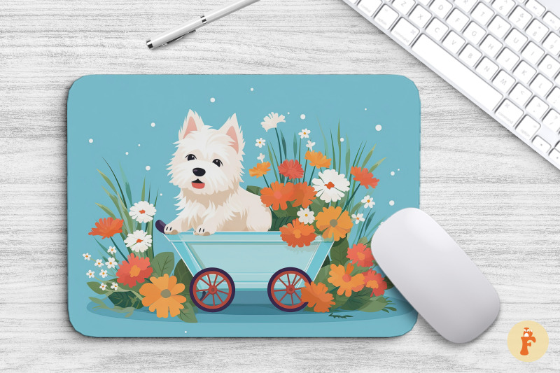 mouse-pad-cute-westie-terrier-dog