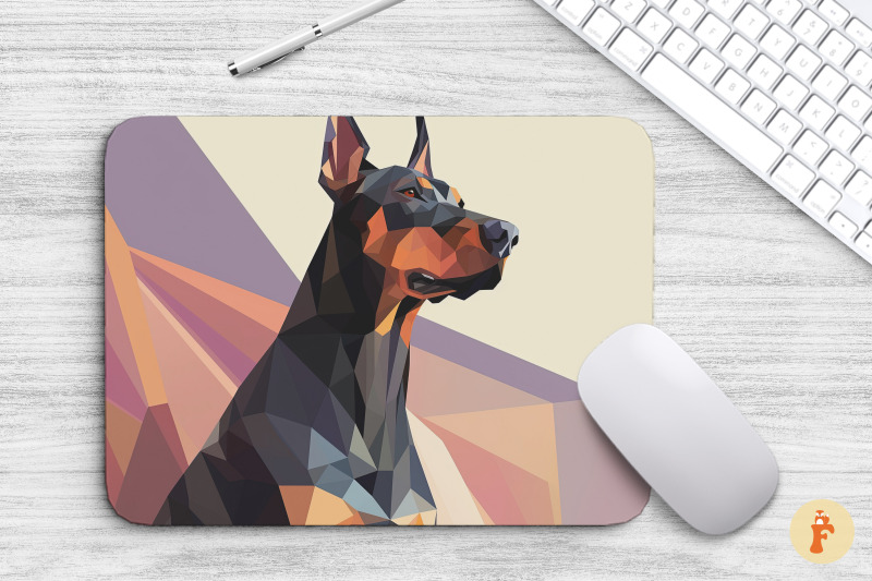 mouse-pad-geometric-doberman-dog