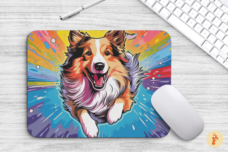 mouse-pad-colorful-shetland-sheepdog