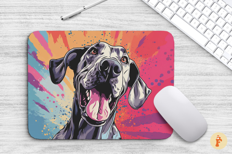 mouse-pad-great-dane-dog-pop-art-style