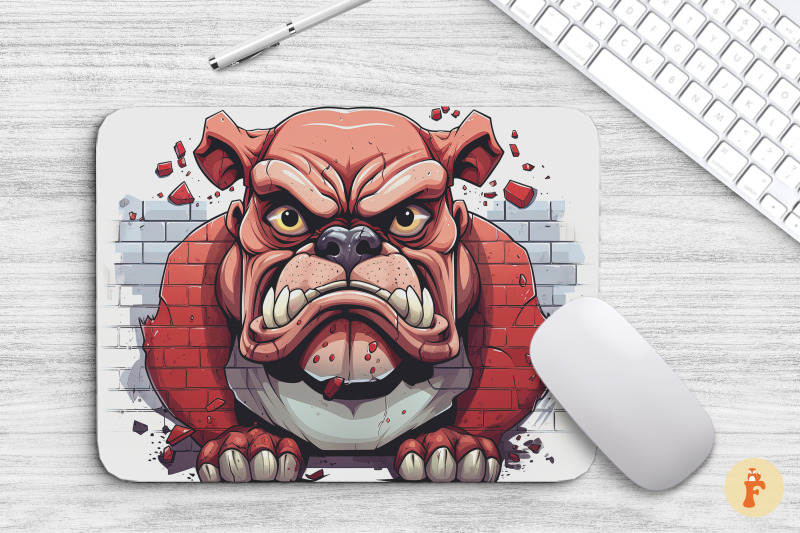 mouse-pad-3d-bulldog-graffiti