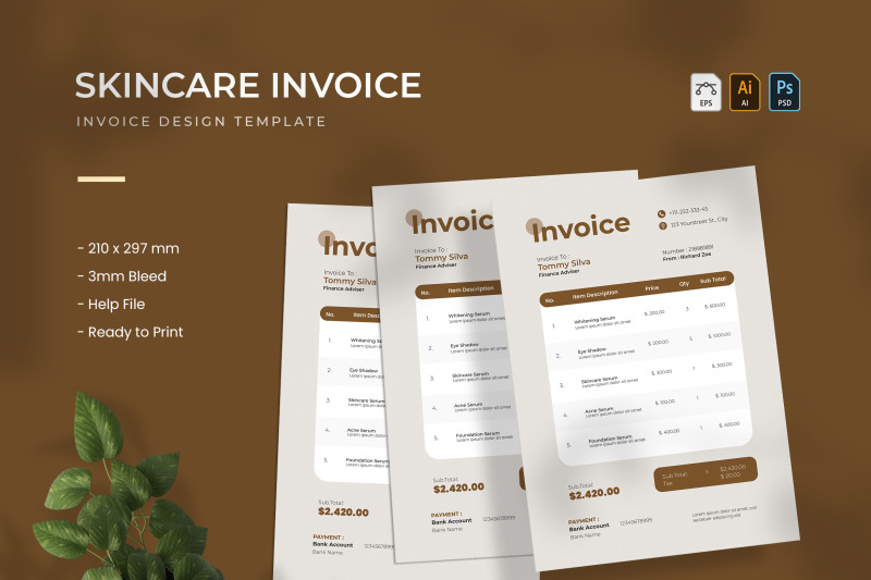 skincare-invoice