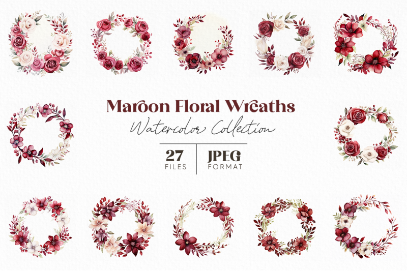 maroon-floral-wreaths