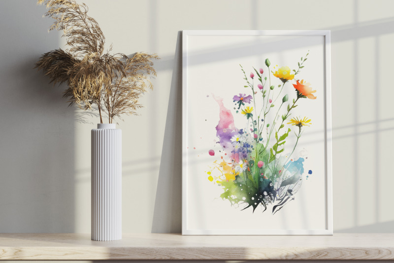 watercolor-meadow-flowers