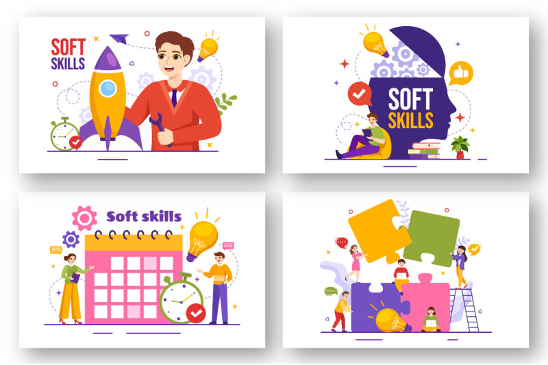 15-soft-skills-vector-illustration