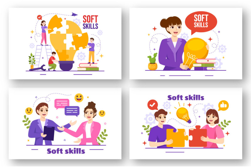 15-soft-skills-vector-illustration