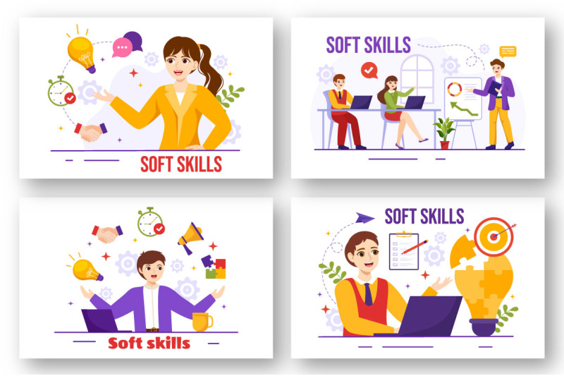 15-soft-skills-vector-illustration