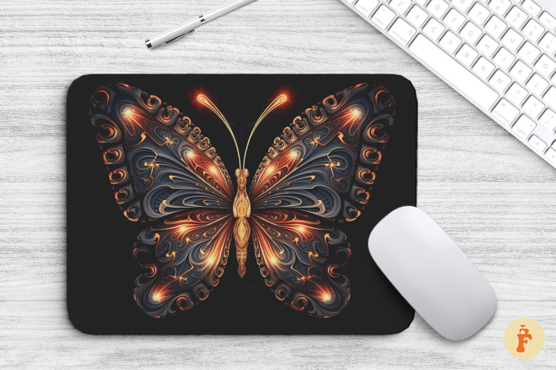 mouse-pad-fractal-butterfly