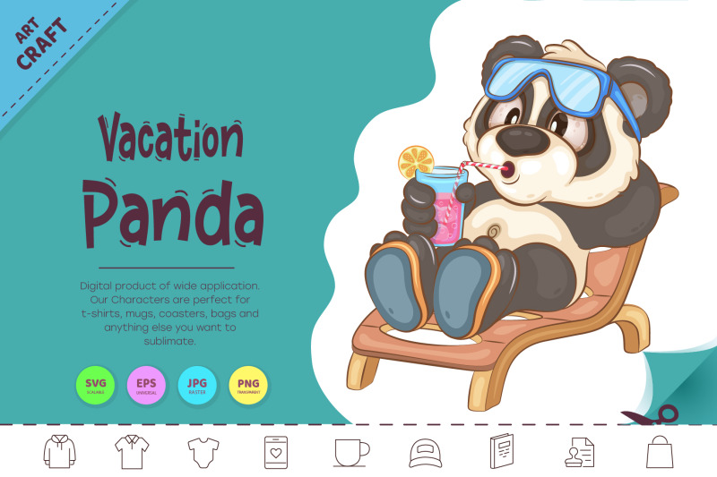 cartoon-panda-vacation-animal-art