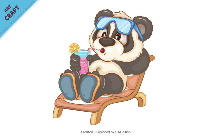 cartoon-panda-vacation-animal-art