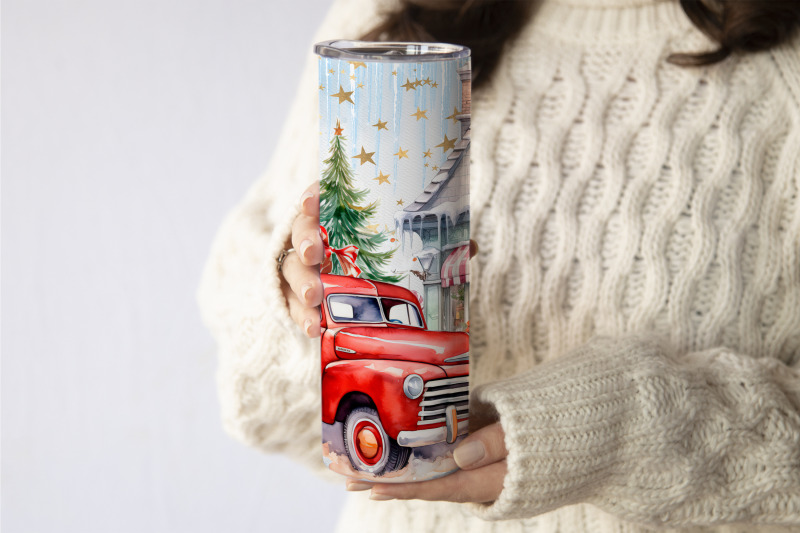 winter-tumbler-wrap-design-christmas-truck-sublimation-png