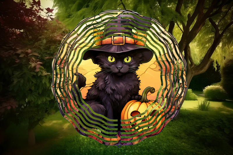black-cat-stained-glass-sublimation-halloween-wind-spinner