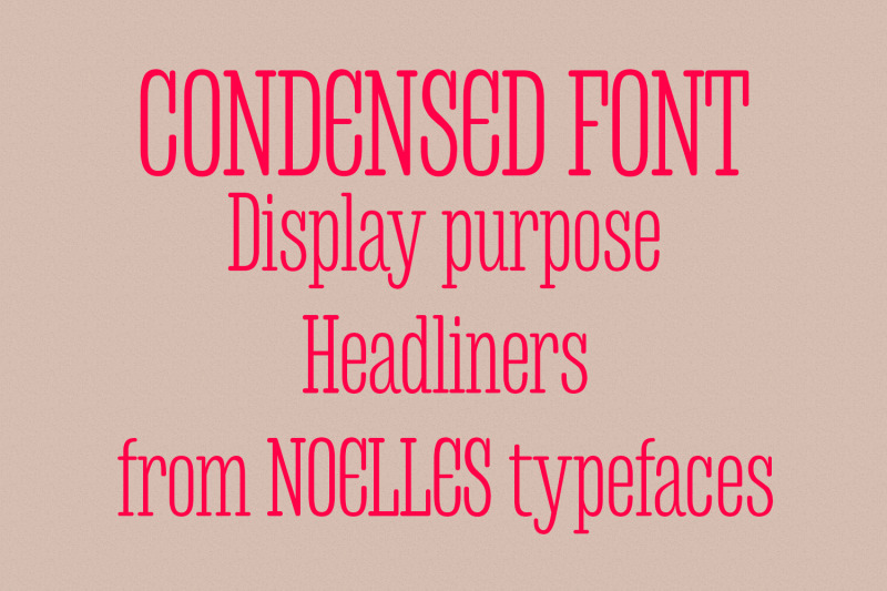 noelles-condensed-display-font