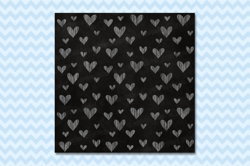 chalkboard-hearts-digital-paper