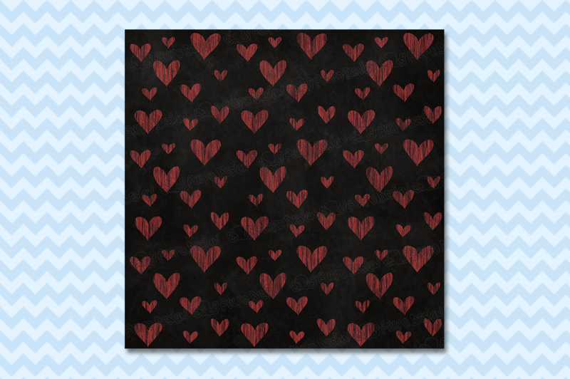chalkboard-hearts-digital-paper