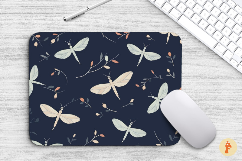 mouse-pad-janpanese-dragonfly-pattern