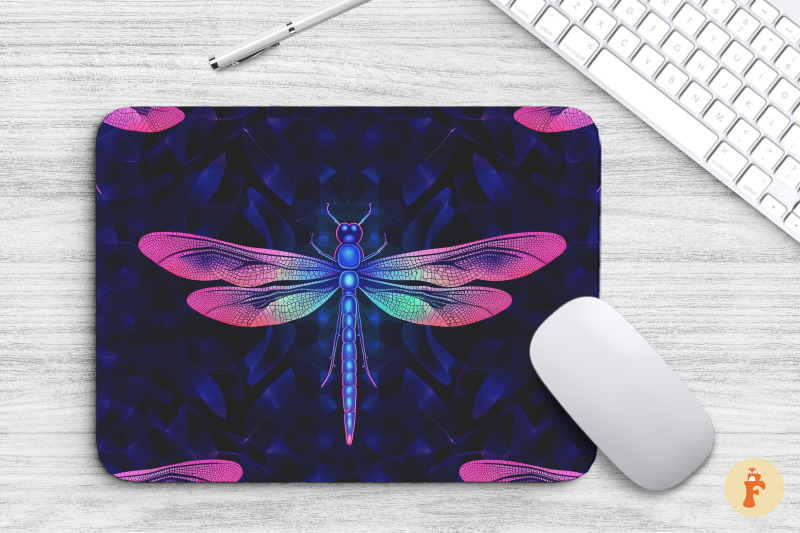 mouse-pad-dragonfly-neon-colors