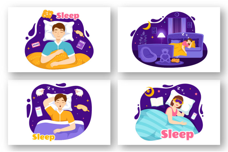 13-sleep-and-sweet-dreams-vector-illustration