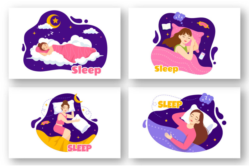 13-sleep-and-sweet-dreams-vector-illustration