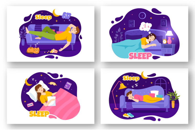 13-sleep-and-sweet-dreams-vector-illustration