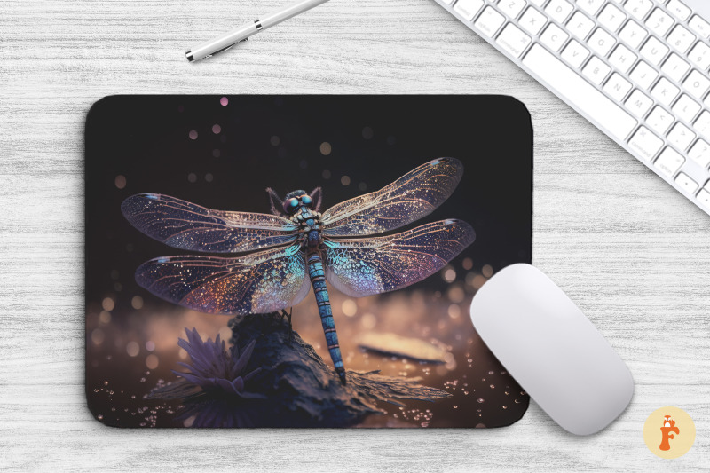 mouse-pad-dragonfly-stained-glass-wings