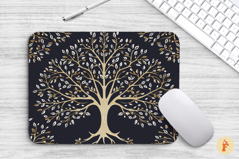 mouse-pad-vintage-tree-of-life-pattern