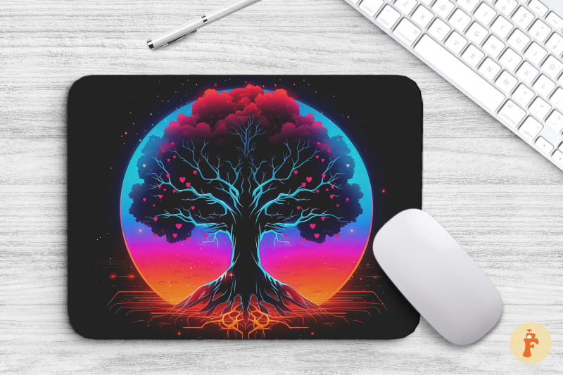 mouse-pad-tree-of-life-cyberpunk-style