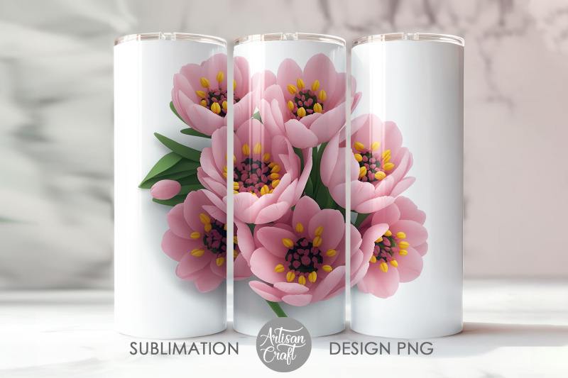 3d-pink-flowers-20oz-skinny-tumbler-sublimation-design