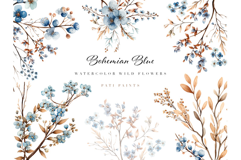 dusty-blue-floral-bouquets-clipart-set-wedding-flower