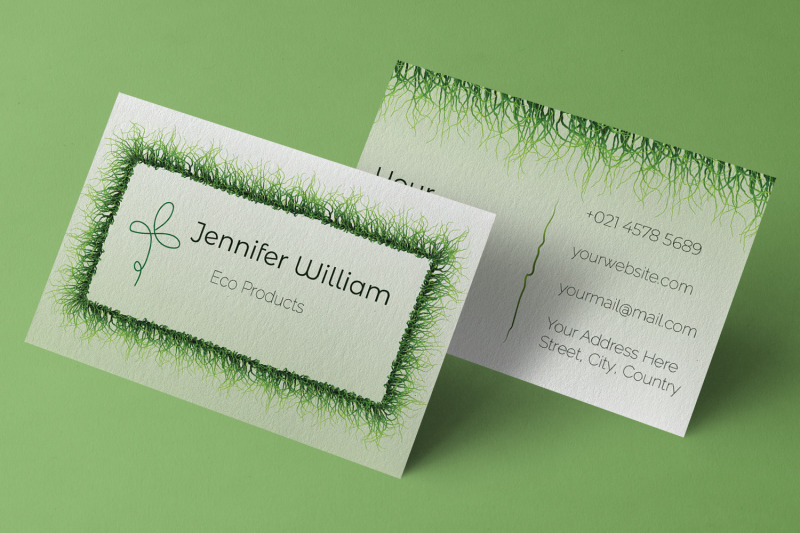 eco-green-business-card-design-template