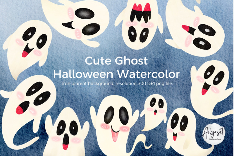 cute-ghost-cartoon-watercolor-halloween